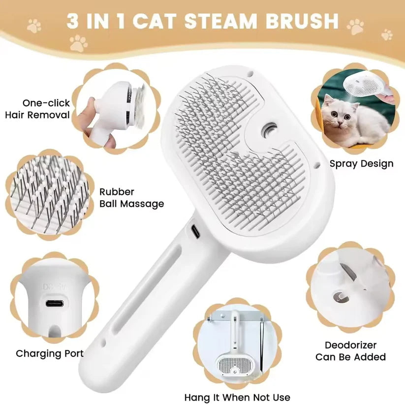 SteamPup™ Dog Brush | Steam Powered Slicker Brush for Dogs